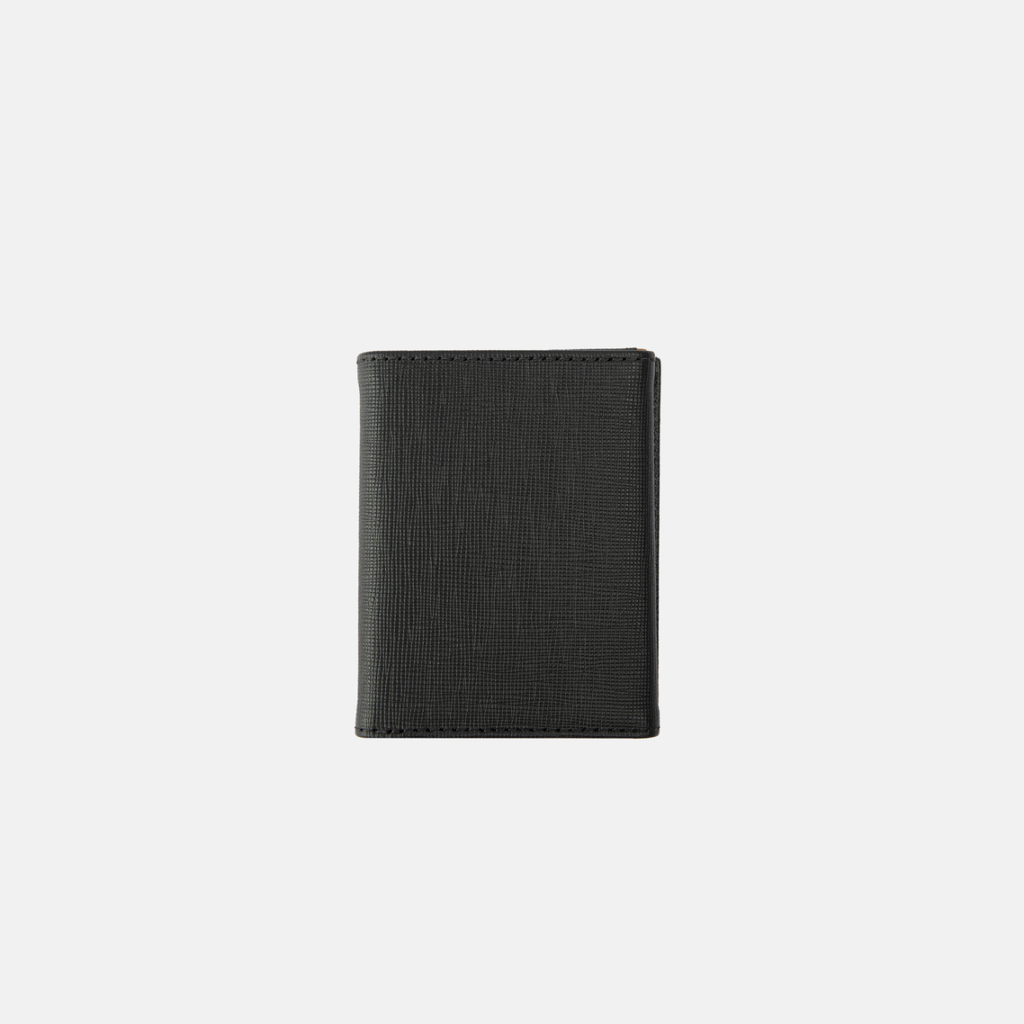 Ví Đứng Gập 3 Da Bò Saffiano