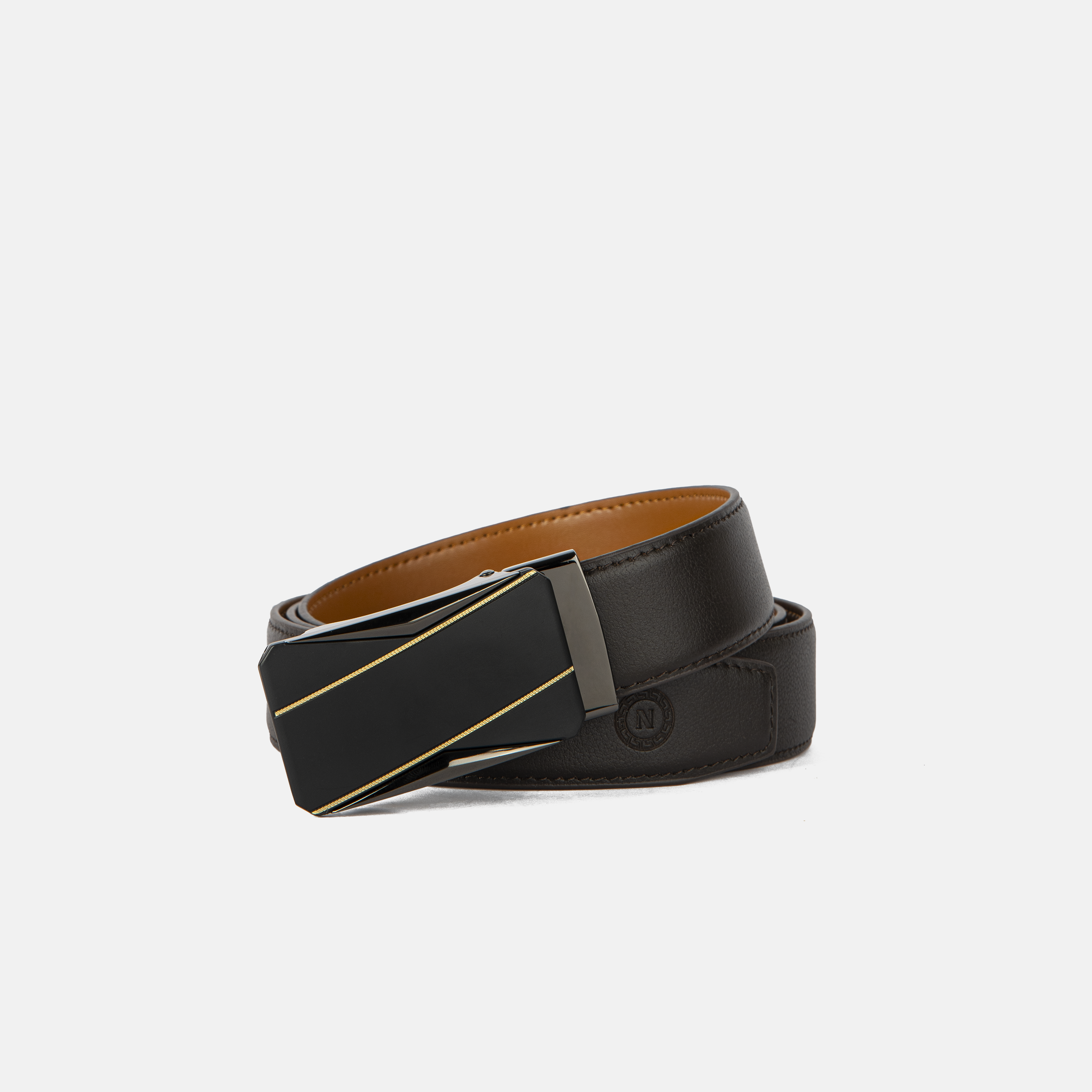 NDT-067-BR-08 (1) dây lưng mặt trượt Nhat Leather